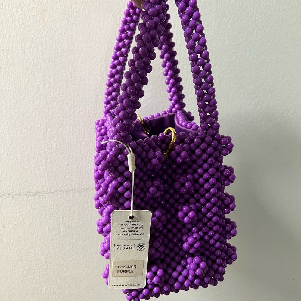 Purple hand bag